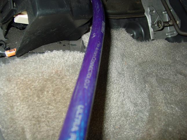 Power wire inside the cab