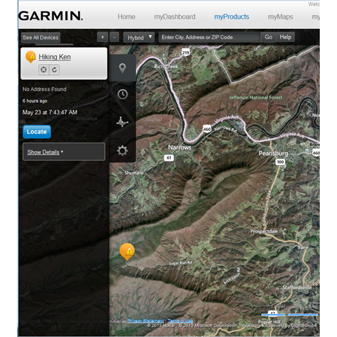 Ken Appalachian Trail Garmin GTU 10