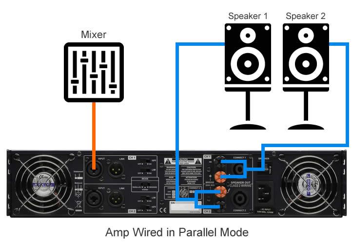 Amp wired in parallel mode