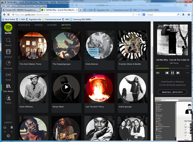 Spotify in browser mode