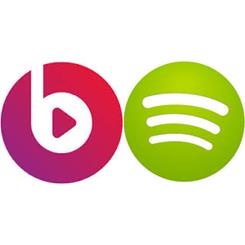 Beats Music/Spotify logos