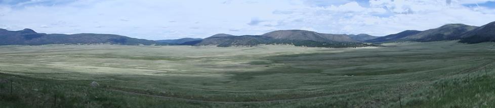 Panoramic photograph of Valles Caldera in New Mexico