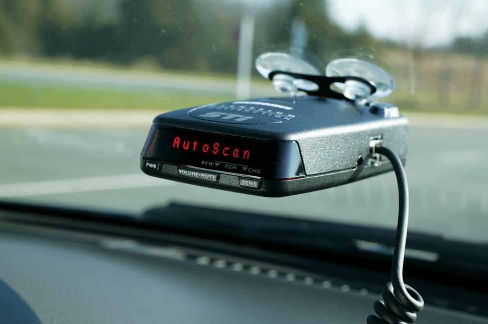 Radar detector in windshield