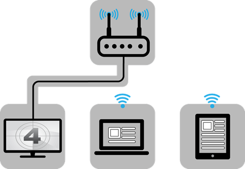 Use wired and wireless internet connections