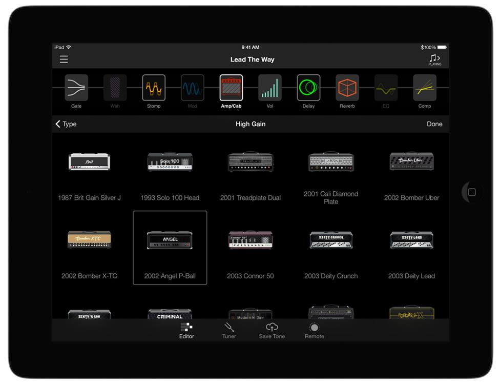 The free Line 6 AMPLIFi Remote app