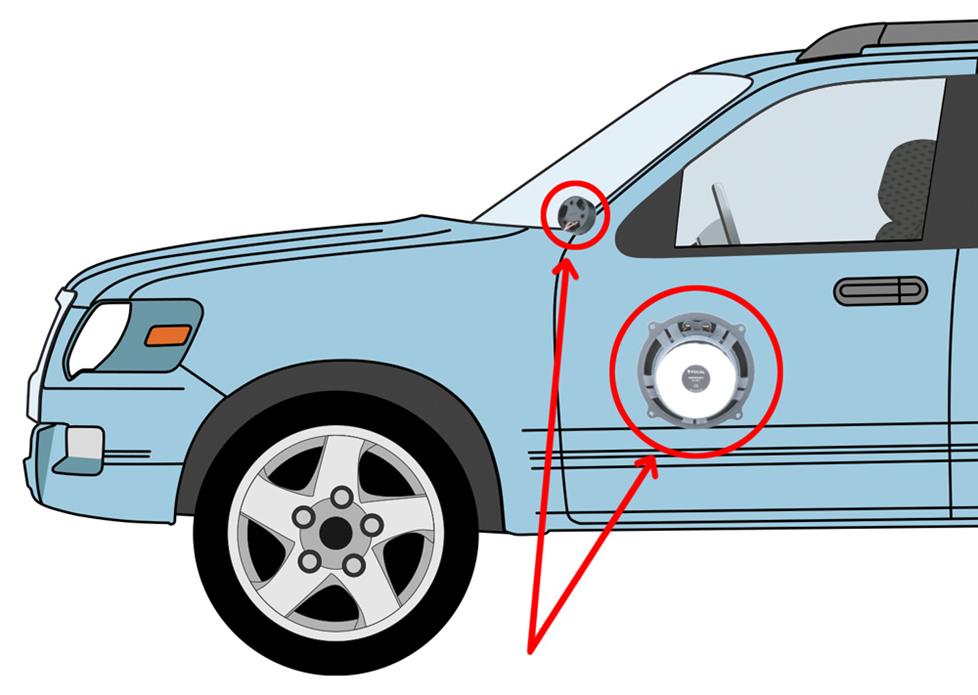 Component speaker locations