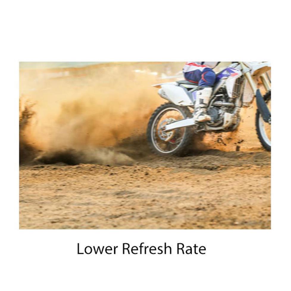 Lower refresh rate - motion blur graphic