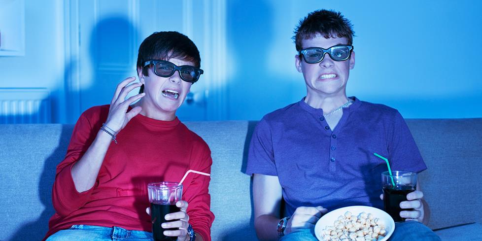 Teens watching 3D