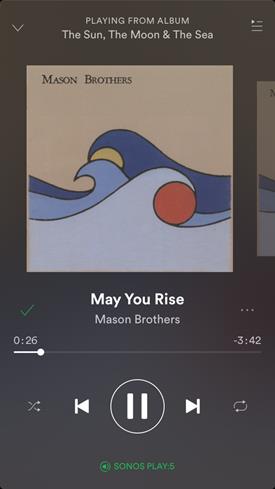 Spotify app working with Sonos speaker