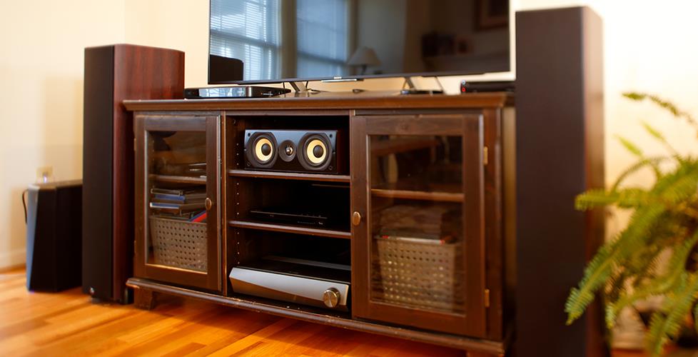 HEOS AVR in cabinet