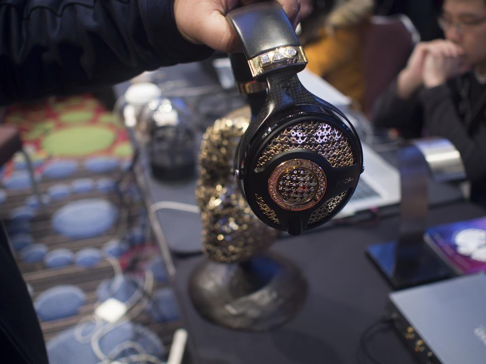 Focal Utopia headphones lined with diamonds