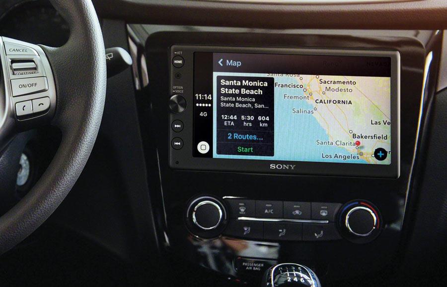 Apple CarPlay map example