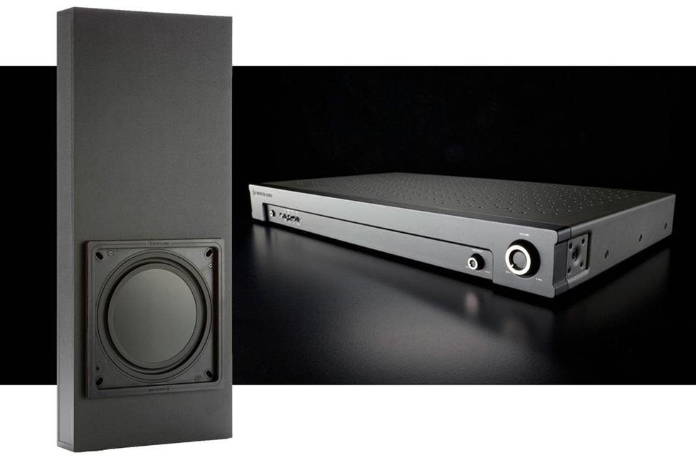 Monitor Audio in-wall subwoofer and outboard amplifier