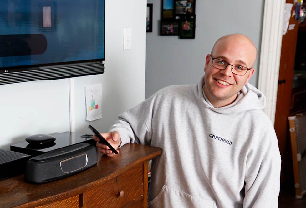 The author at home with his Chromecast speaker