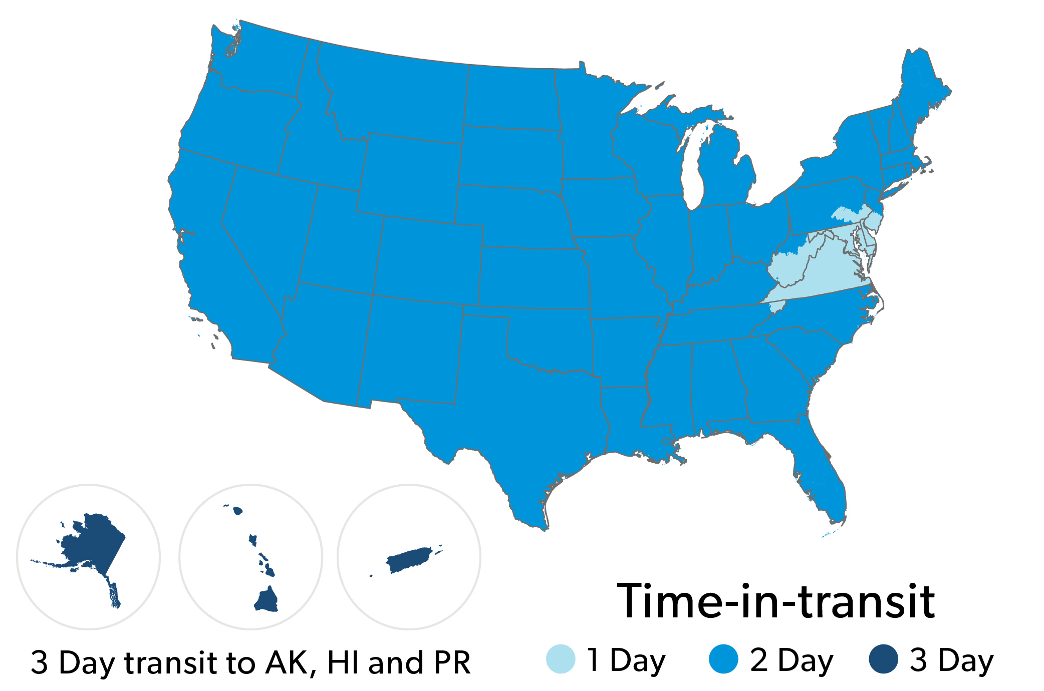 Estimated Standard Shipping Map Estimated Standard Shipping Map