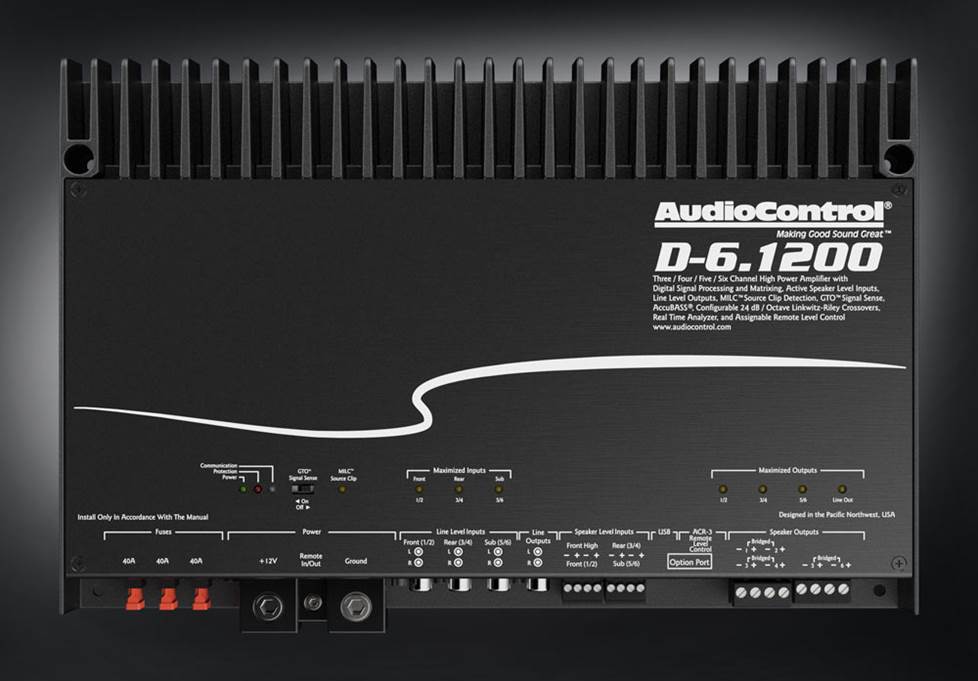 AudioControl D-6.1200 125W x 6 DSP Car Amplifier