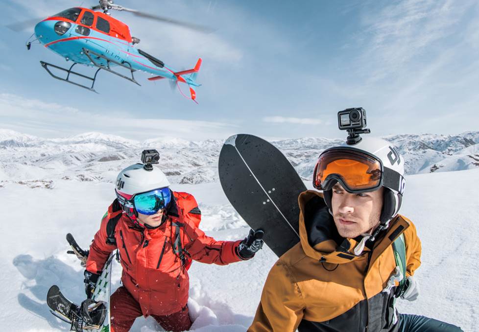 Action cameras for extreme snow sports