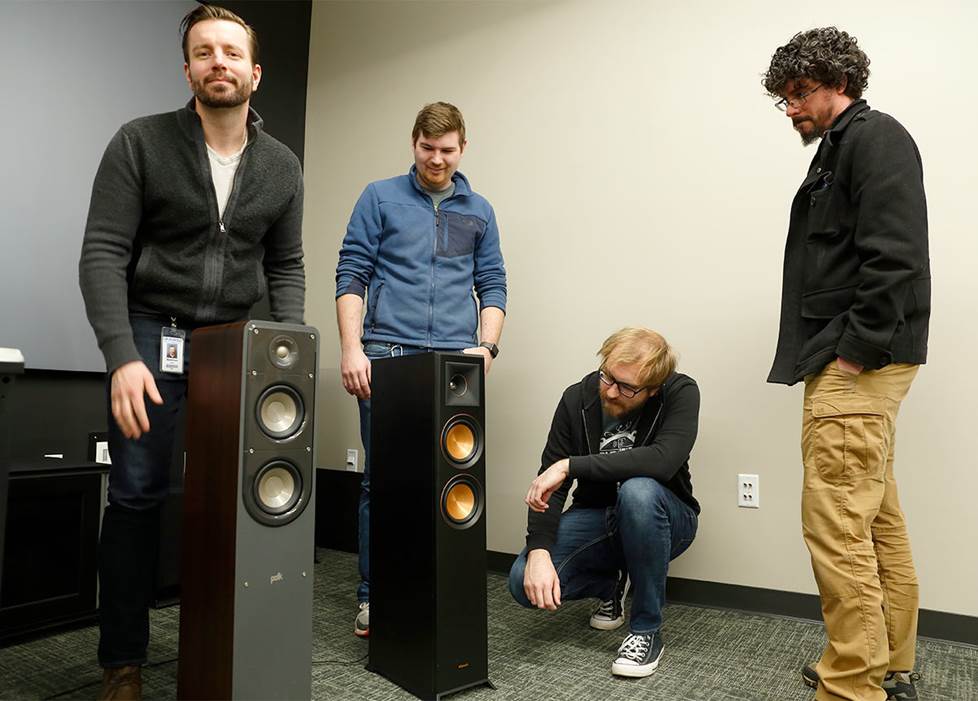 Crutchfield Advisors checking out speakers