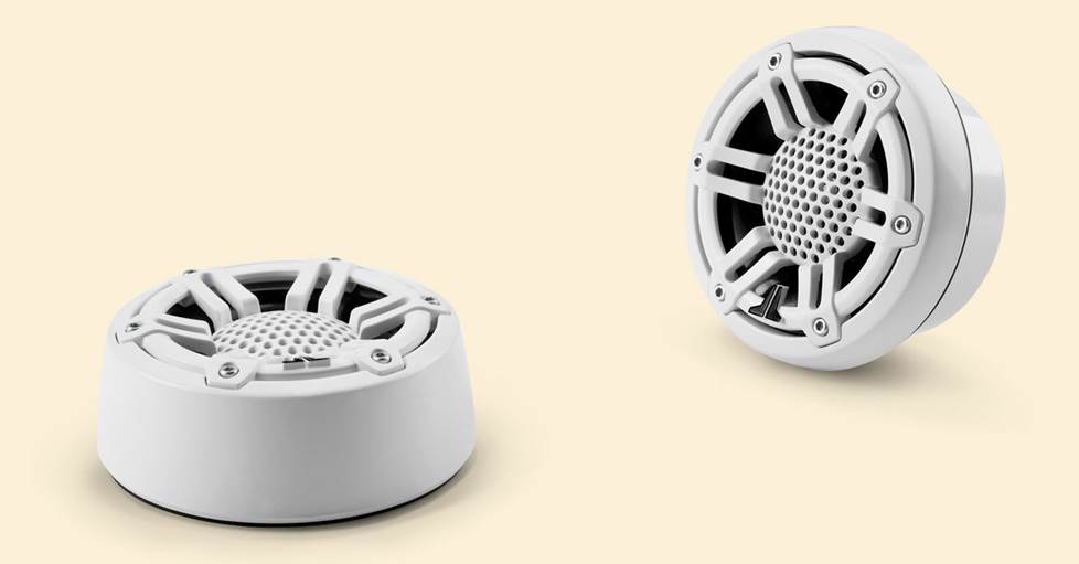 JL Audio M100-CT-SG-WH 1" marine tweeters (White w/ "Sport" grilles)