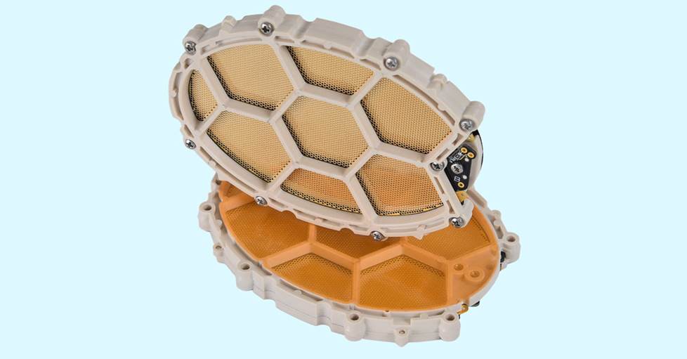 Photo of the electrostatic section of the headphones
