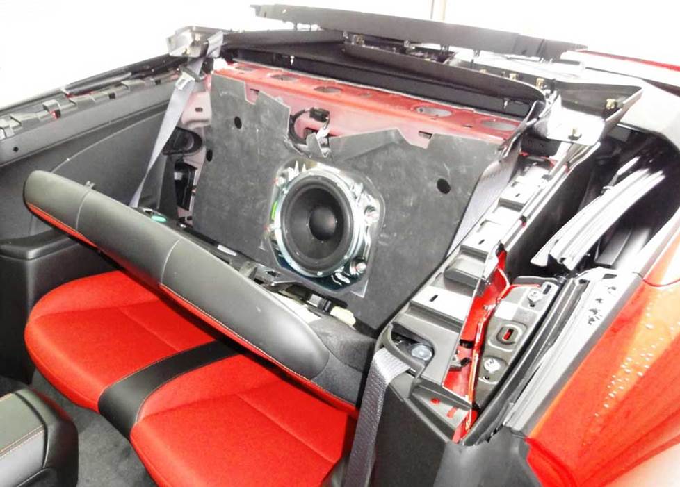 Chevy Camaro convertible rear sub
