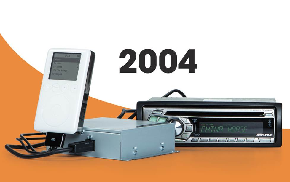 2004: Alpine KCA-420i iPod interface and CDA-9825 CD receiver