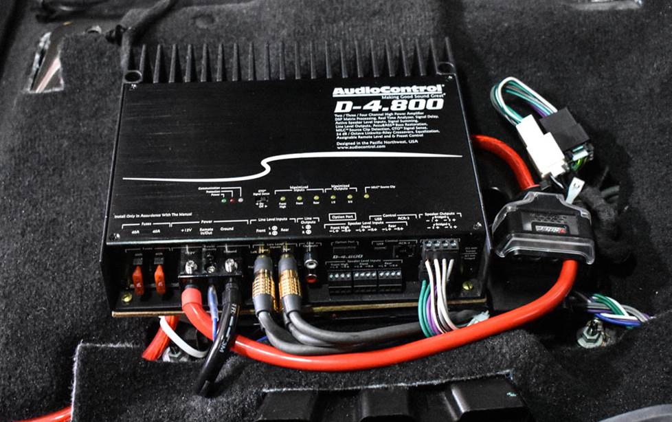 AudioControl D-4.800 Amp with seat removed