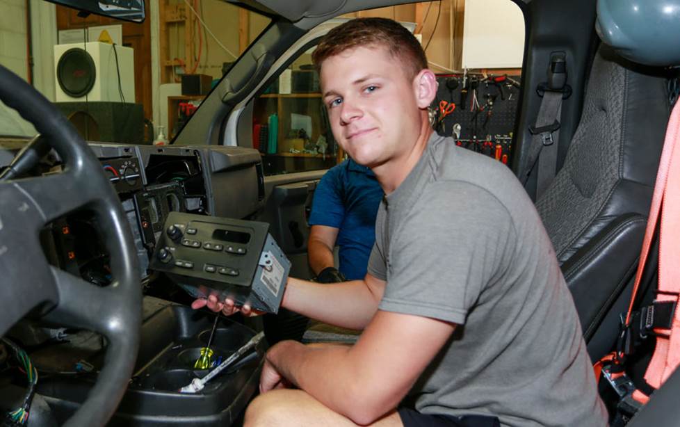 Chappy with OEM radio
