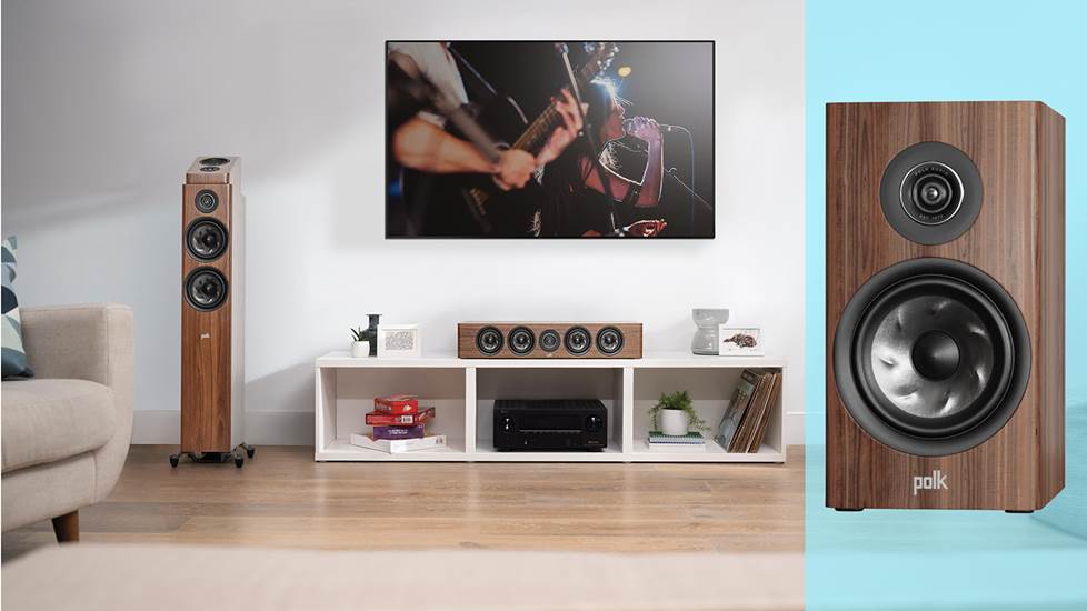 Receiver-based home theater system with passive speakers