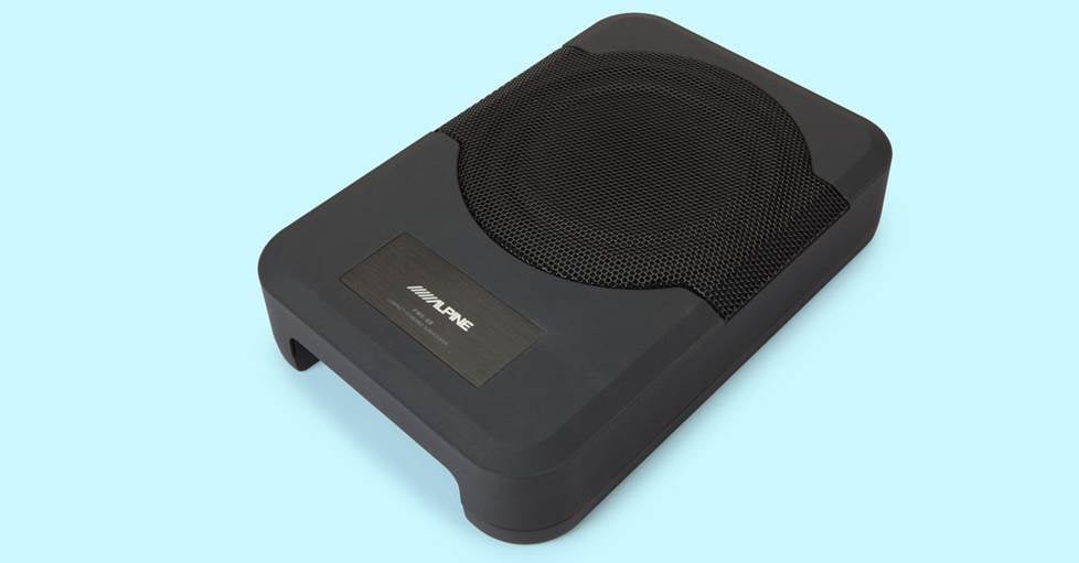 Alpine PWE-S8 Compact powered subwoofer with 8" sub and 120-watt amp