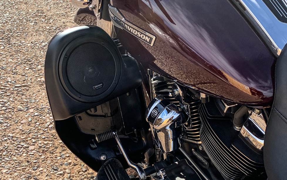 Kenwood speakers in a HD motorcycle