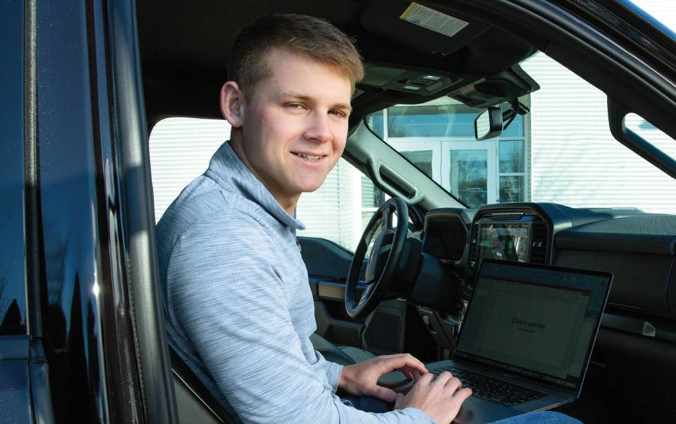 Chappy in his truck working the JL Audio TuN processing app