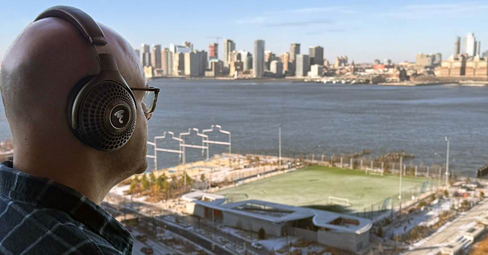 Jeff looking at the NYC skyline