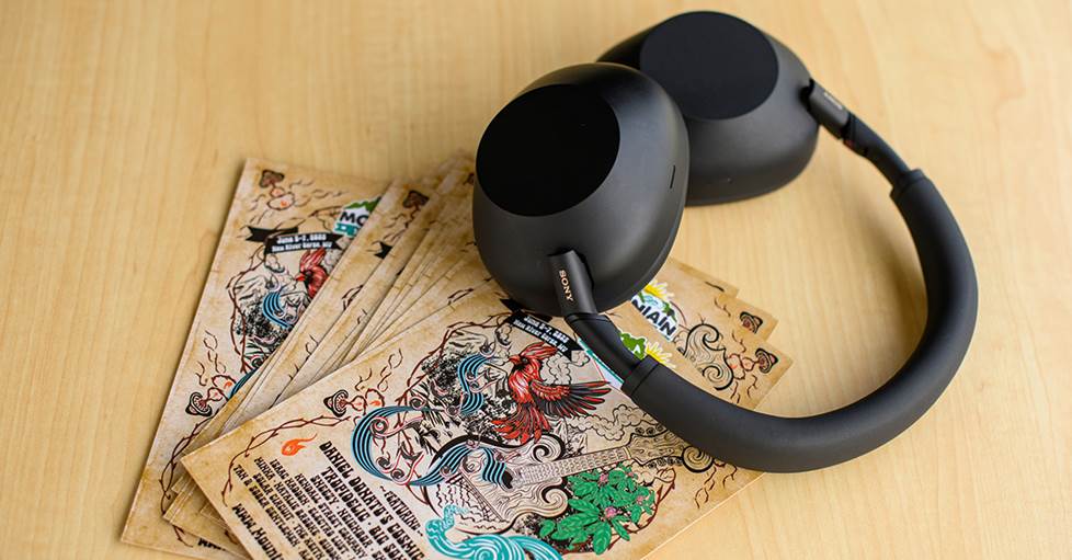 Sony XM6 headphones on table