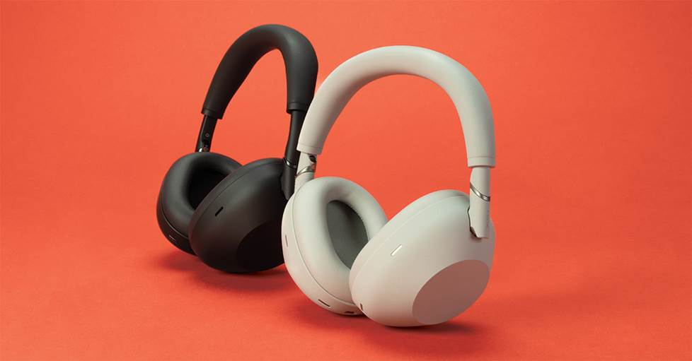 Sony XM6 headphones shown in black and white