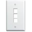 On-Q Single-Gang Wall Plate (White) - 3-Port