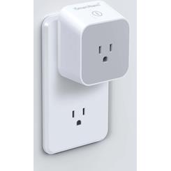 The iSmartAlarm Smart Switch piggy-backs on your standard wall outlet, adding wireless remote control for lights and small appliances.