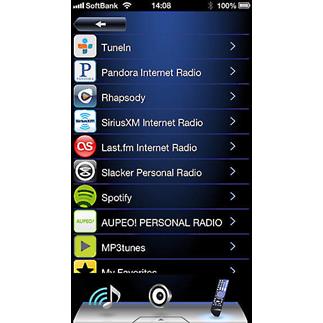 Onkyo's free remote app for Apple and Android devices