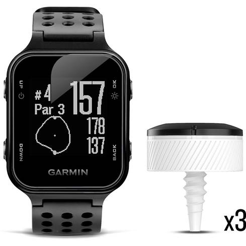 Garmin Approach S20 bundle with 3 automatic golf club monitors