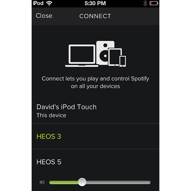 Spotify Connect playback with Denon HEOS
