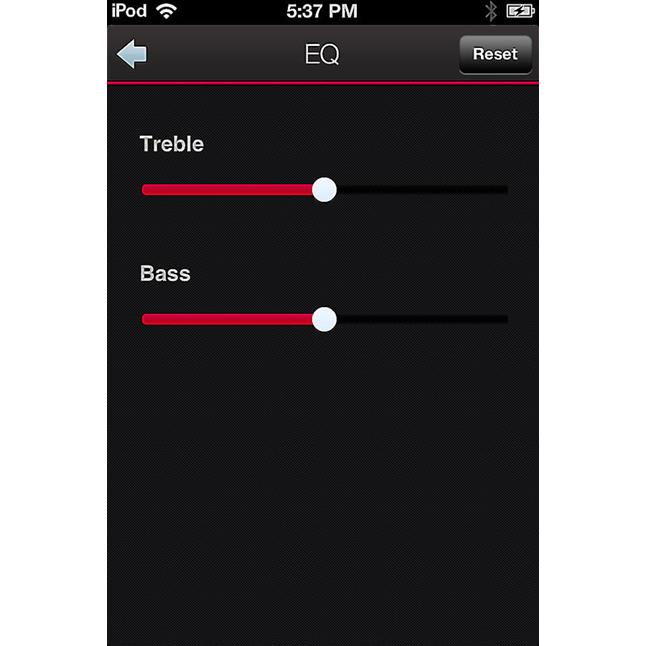 Tone controls in the Denon HEOS app