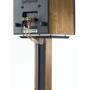 Sanus NF36 Speaker Stands Cherry finish; concealed wire path shown (speaker not included)