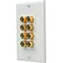 Niles® Audio 8-post Wall Outlets for Speaker Wires White