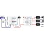 The Epicenter Plus™ by AudioControl System Diagram: OEM integration (2-channel to 6-channel) with crossover