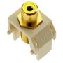 On-Q RCA to F-Type Keystone Connector Yellow