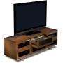 BDI Avion 8927 Series II Chocolate Stained Walnut with media drawer open (TV and components not included)