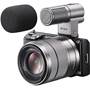 Sony Alpha NEX-5N Front, 3/4 angle, optional mic (not included)