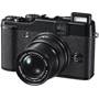 Fujifilm FinePix X10 Front, high 3/4 angle, lens extended
