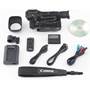 Canon XF100 High Definition Camcorder shown with supplied accessories