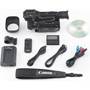 Canon XF105 High Definition Camcorder shown with supplied accessories